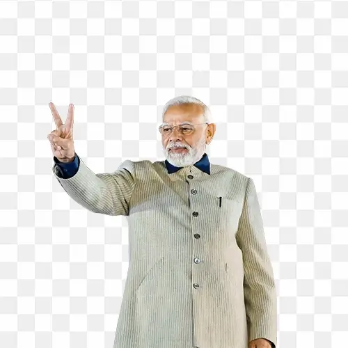 Narendra modi victory sign png photo with transparent background